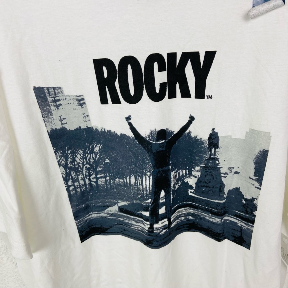NWT Rocky White cotton Short Sleeve movie Graphic Tee size 3X - Picture 4 of 9
